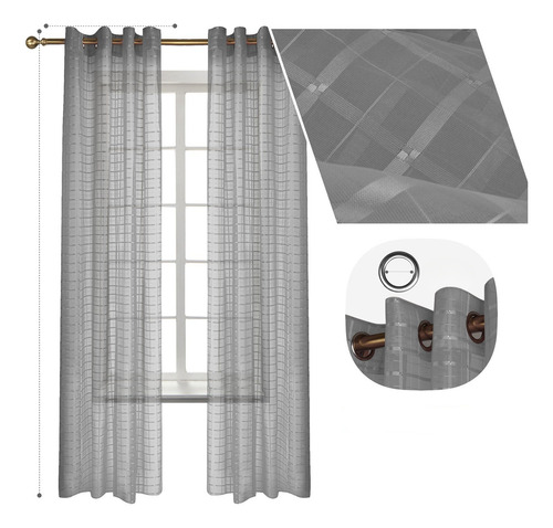 Cortina Transparente/cortinas Para Sala135*220tela014/1pcs