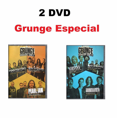 Grunge Especial 2 Dvd Foo Fighters Pearl Jam Nirvana Lacrado