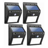 Lámpara De Luz Solar Impermeable Exterior De Pared Led 4pzs