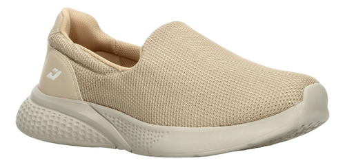 Tenis Janlo Mujer Beige Deportivo Casual Slideon Cómodo Sin Cintas Entrenamiento Para Dama
