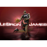 Pôster Retrô - Lebron James Nba - Art & Decor  33 Cm X 48 Cm