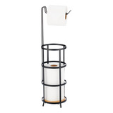 Modern Metal Freestanding Toilet Paper Roll Holder Stand And