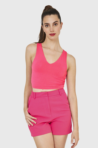 Crop Top Modal Fucsia Nicopoly