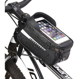 Bolso Porta Celular Para Bicicleta Impermeable Color Negro