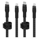 Paquete De 2 Cables Trenzados Usb Tipo C A Lightning Belkin 