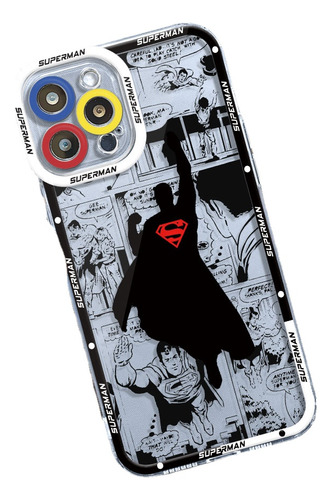 Funda Para iPhone 14 15 11 12 13 Mini Superman Batman Heroes