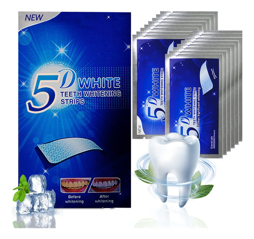 Clareamento Dental Fitas Adesivas Em Gel 5d White 28un