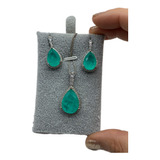 Conjunto De Joyas Para Mujer Aretes Y Collar Plata 925 