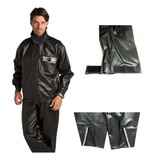 Capa Roupa Chuva Alba Europa Pvc Preta Moto Motoqueiro