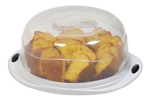 Campana Tortera Cristal Con Plato 24x11 Cm Calidad Premium 