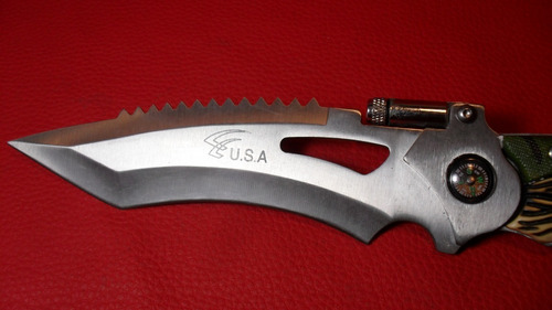 U.s.a Cuchillo Táctico Con Brújula 16 Cm De Hoja, 30 Total