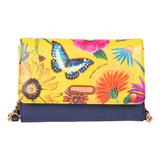 Bolsa Cruzada Nicole Lee Aubri Estampada Fw23 Color Butter-flower Mustard