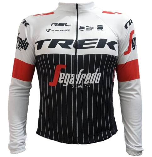 Jersey Ciclismo Ruta Mtb Trek Blanco Manga Larga