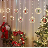 Cortina Decorativa Anillo Navidad Luces 3m Estilo Romántico