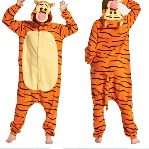 Pijama Mameluco Disfraz Kigurumi Tiguer/tigre/tigger Adulto