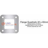 4 Flanges Quadrado 40x40mm Aço Inox Para Tubos E Corrimão 