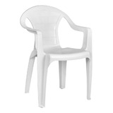 Silla Con Brazos Plástico Ciprés Blanco