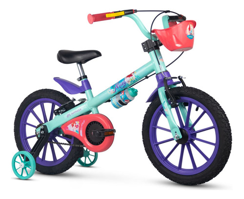 Bicicleta Feminina Aro 16 Infantil Com Rodinhas Treinamento