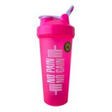 Shaker No Pain No Gain 600ml Vaso Deportivo Rosado