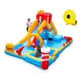 Casa Inflable Para Niños Airmyfun Tobogán Acuático, Piscina,