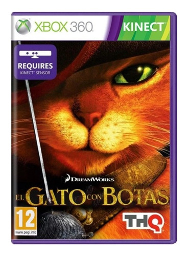 Kinect Gato De Botas Puss Bot Xbox 360 Mídia Física Original