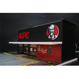 Exhibidor Para Autos, Dioramas Kfc Armable Es. 1/64