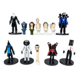 Set De 12 Figuras Skibidi Toilet Exclusivo Colección Adornos