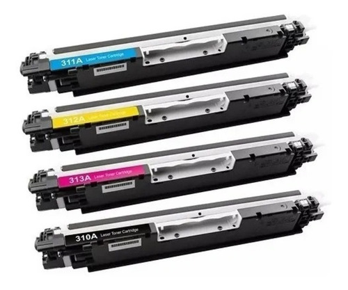 Kit 4 Toner Laser Jet Ce310 311 312 313 126a Cp1025