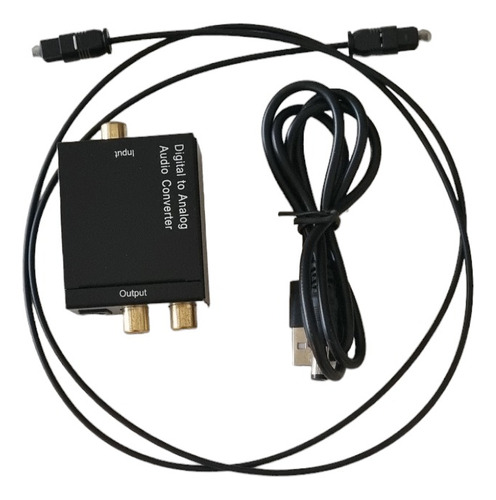 Adaptador Convertidor Digital A Analogico Rca + Cable Optico