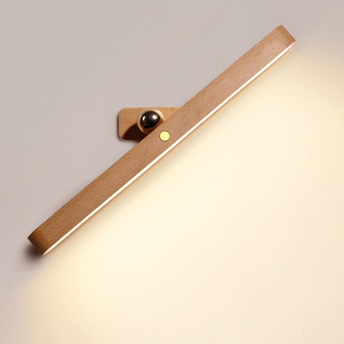 Lámpara De Pared De Lámpara De Espejo Led De Madera Moderna