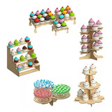 Kit Candy Bar 7 Piezas Para Mesa De Dulces, Mdf  Rge10