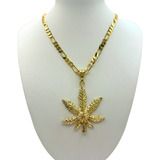 Collar|cadena Cartier Con Marihuana En Oro Laminado 18k