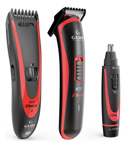 Set Corta Pelo Corta Barba Trimmer Nariz Gama R649 Race