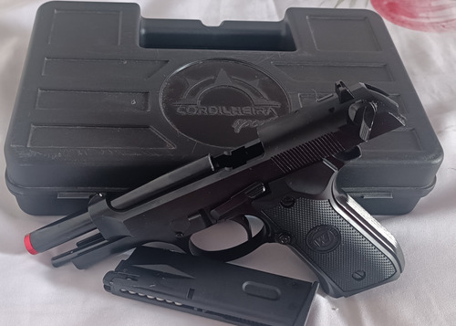 Airsoft Pistola Gbb We M92 Beretta Fullmetal C/ Modo Rajada