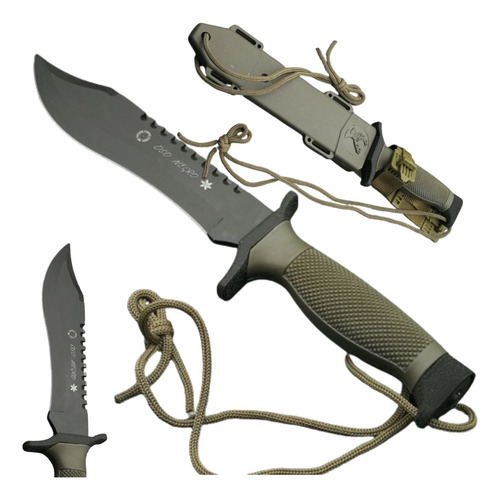 Cuchillo Puñal Tactico Comando Militar Oso Negro Con Funda