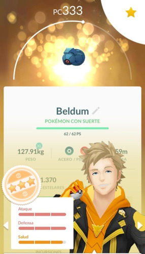 Pokemon Go Beldum Intercambio/captura 