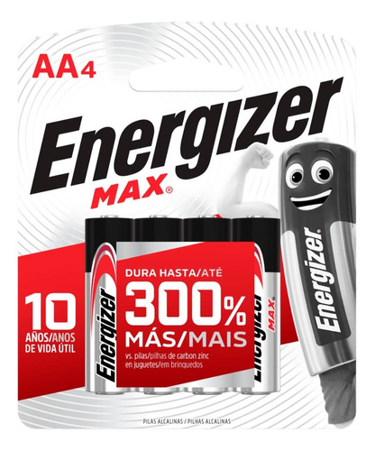 Pilas Aa Energizer Pack X 4u Alcalinas Max E91