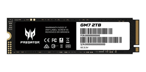 Estado Solido Predator Gm7 2tb M.2 Gm7-2tb Pcie 4.0