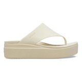 Crocs Ojotas - Brooklyn Flip Beige Bone