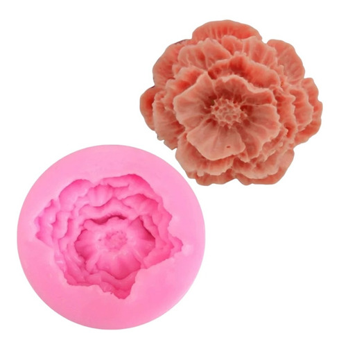 Molde De Silicona Fondant Flor Rosa 46234