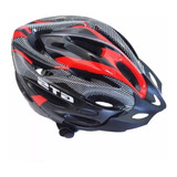 Capacete Bike Mtb Adulto Grande Gts C/ Led Preto C/ Vermelho