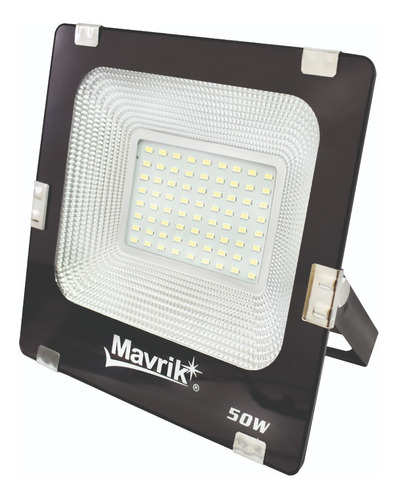 Reflector Led Smd Ultradelgado 50w Luz Cálida Y Blanca Ip67 Color De La Carcasa Negro Color De La Luz Blanco Cálido