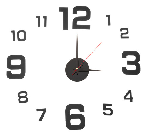 Reloj De Pared Digital 3d Con Pegatinas Para Decoración De P