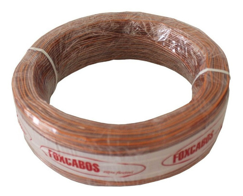 Fio Cabo Paralelo Som Cristal 2x0,75mm 2x18 Rolo 100m 100 Metros Para Som Automotivo Home Uso Geral Flexível Puro Cobre