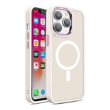 Funda Magnetica Matte Para iPhone 13 Pro - Color Cream Pink