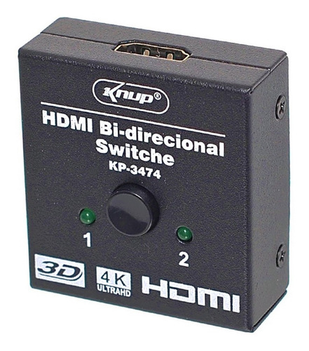 Chaveador Switch Compatível Hdmi 2x1 E 1x2 Bi-direcional 4k