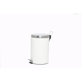 Cesto Tacho A Pedal Acero Inoxidable Blanco 5 Lts