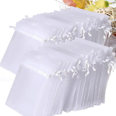 100 Bolsas De Organza Con Cordón, 10x15cm, Color | Envío gratis