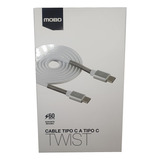 Cable Mobo Twist Tipo C A Tipo C Blanco 1m 60watts