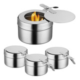 4 Mecheros Para Combustible Aceroinox Samovar Fondue Calenta